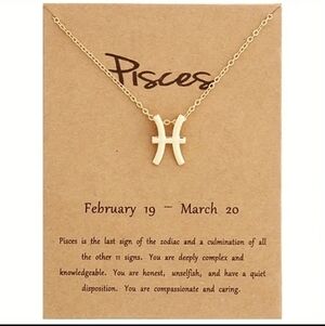 Pisces Zodiac Symbol Pendant Necklace